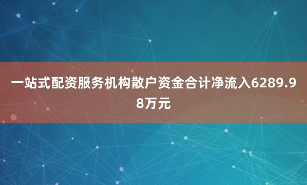 一站式配资服务机构散户资金合计净流入6289.98万元